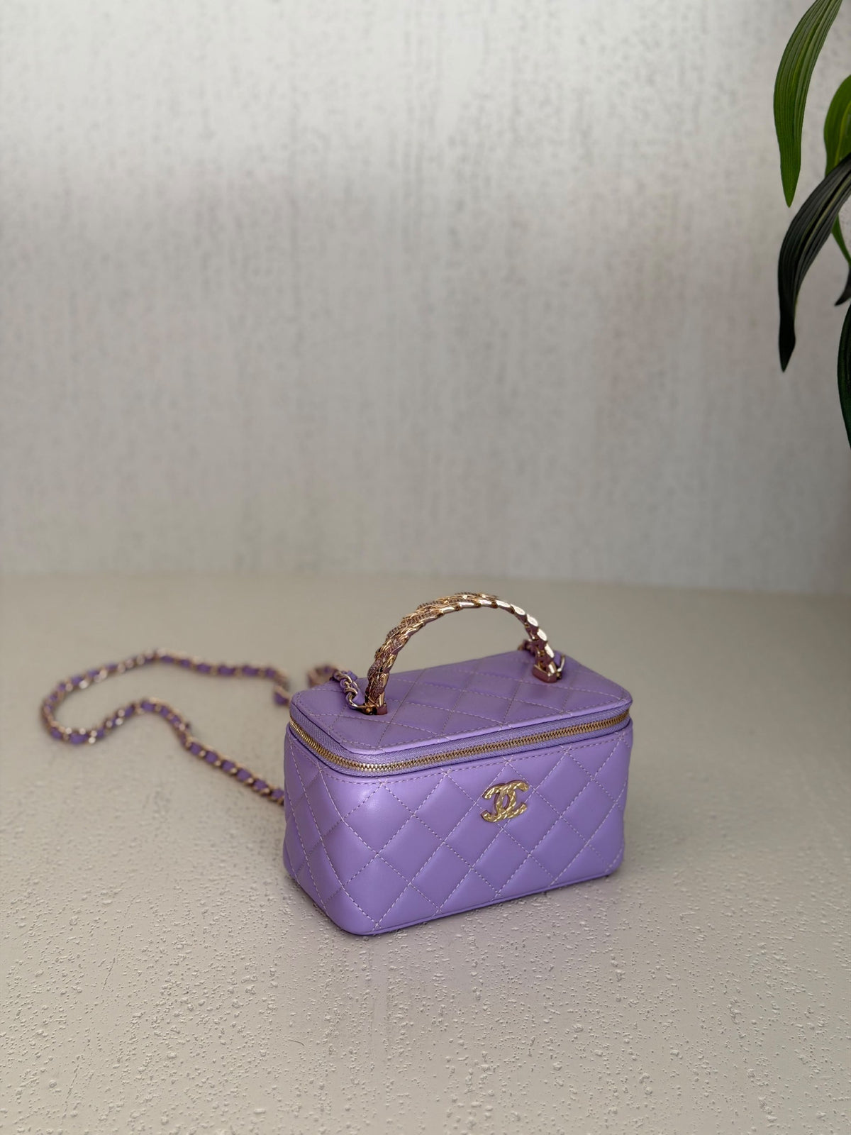Chanel Vanity Case Shoulder Bag - Black, Purple, Black Glossy, Burgundy