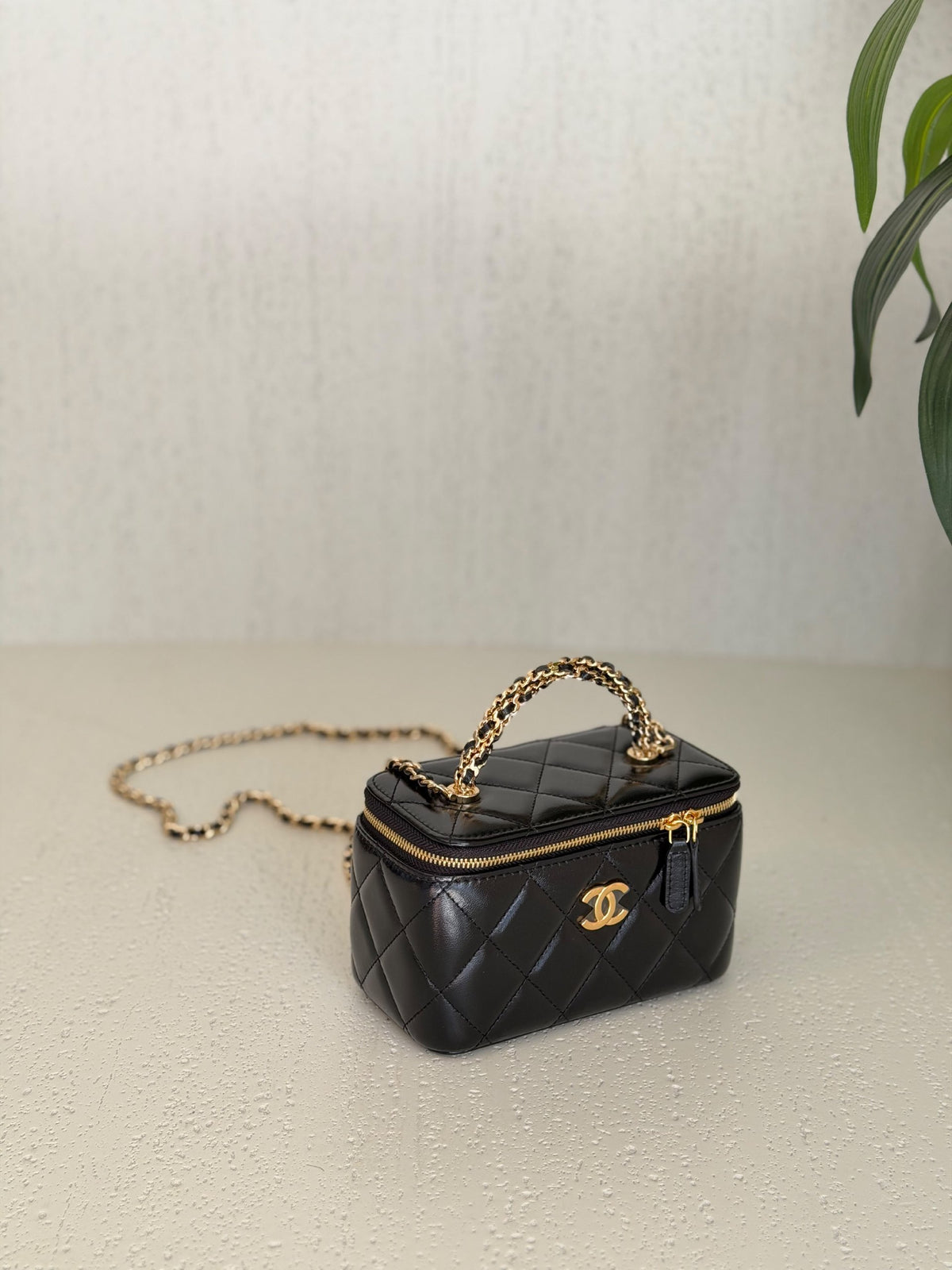 Chanel Vanity Case Shoulder Bag - Black, Purple, Black Glossy, Burgundy