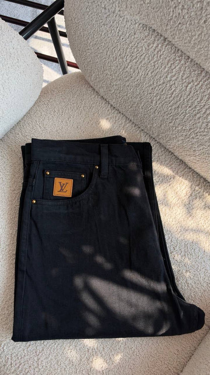 Louis Vuitton Logo-Pocket Jeans Pants - Black