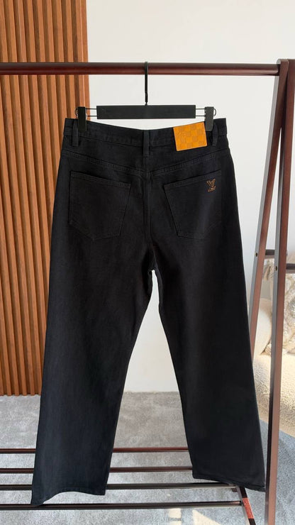 Louis Vuitton Logo-Pocket Jeans Pants - Black