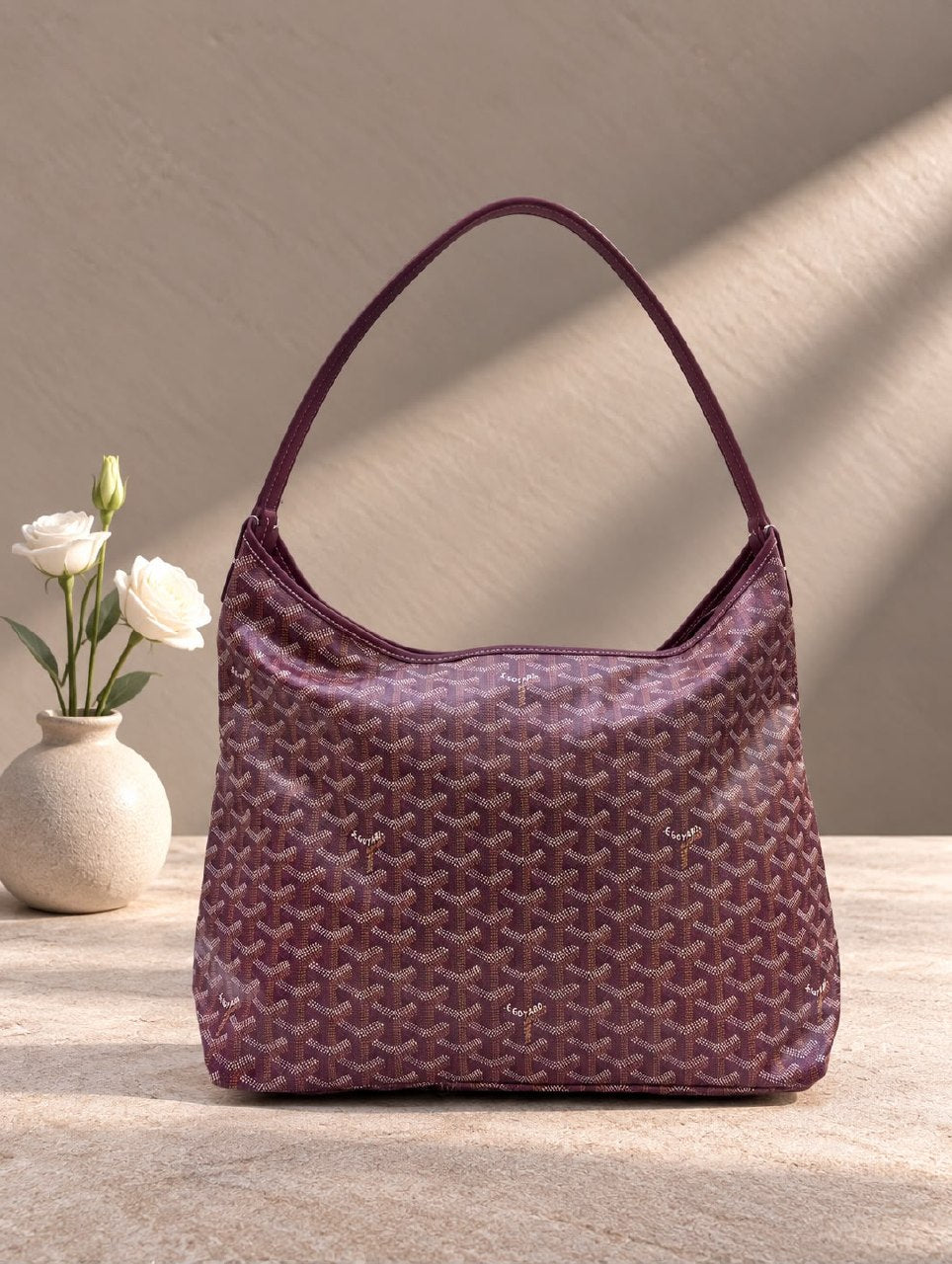 Goyard Slouchy Shoulder Bag - Burgundy Monogram