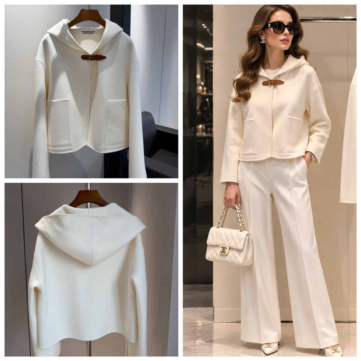 Hermès Hooded Jacket - White