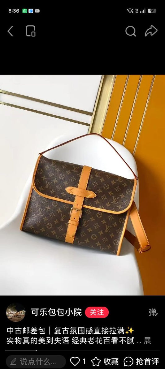 Louis Vuitton Single-Buckle Crossbody Bag - Brown Monogram