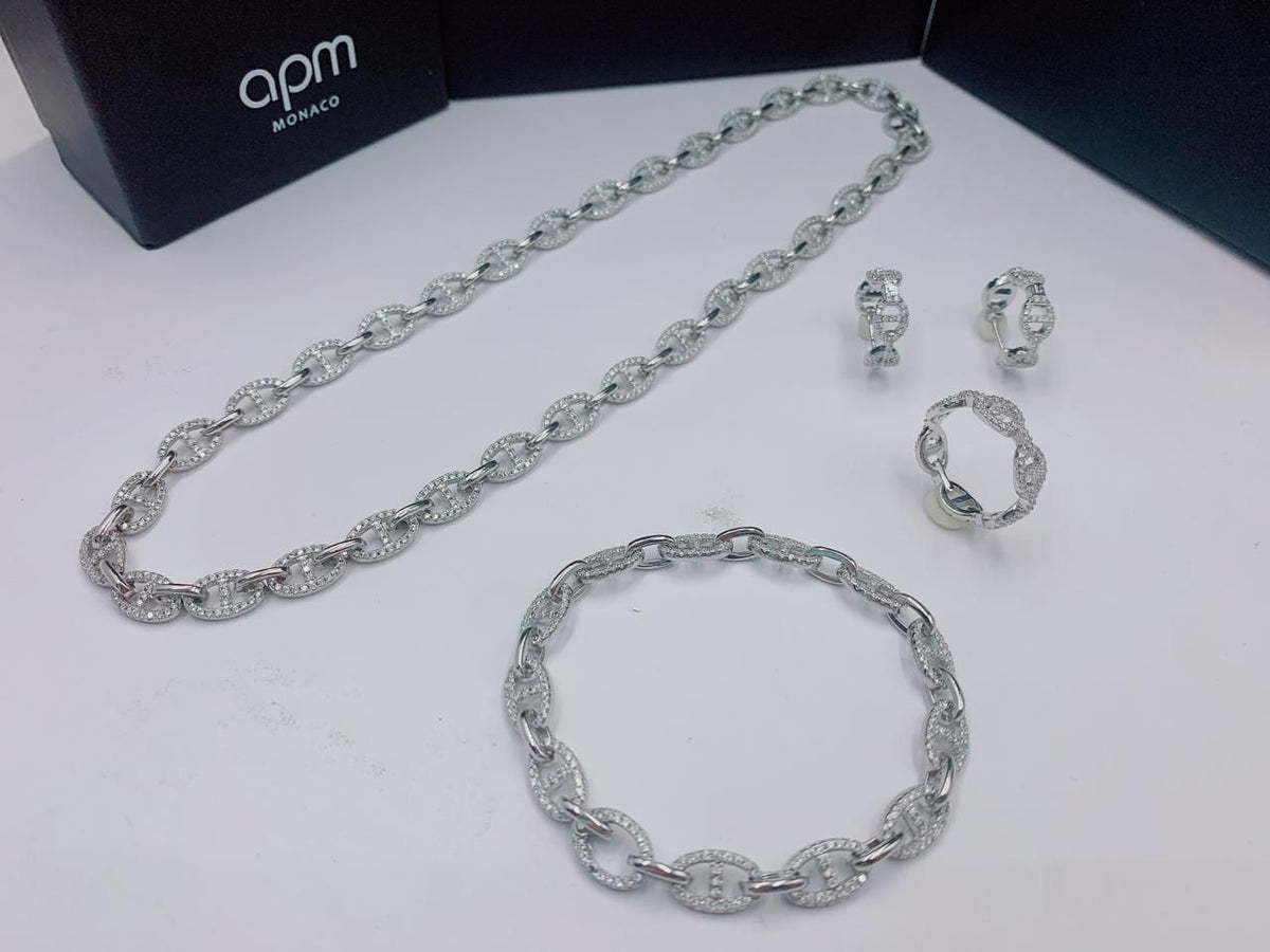APM Monaco Jewelry Set - Silver