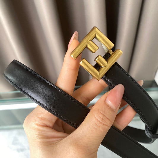 Fendi Open Logo Buckle Belt - Black
