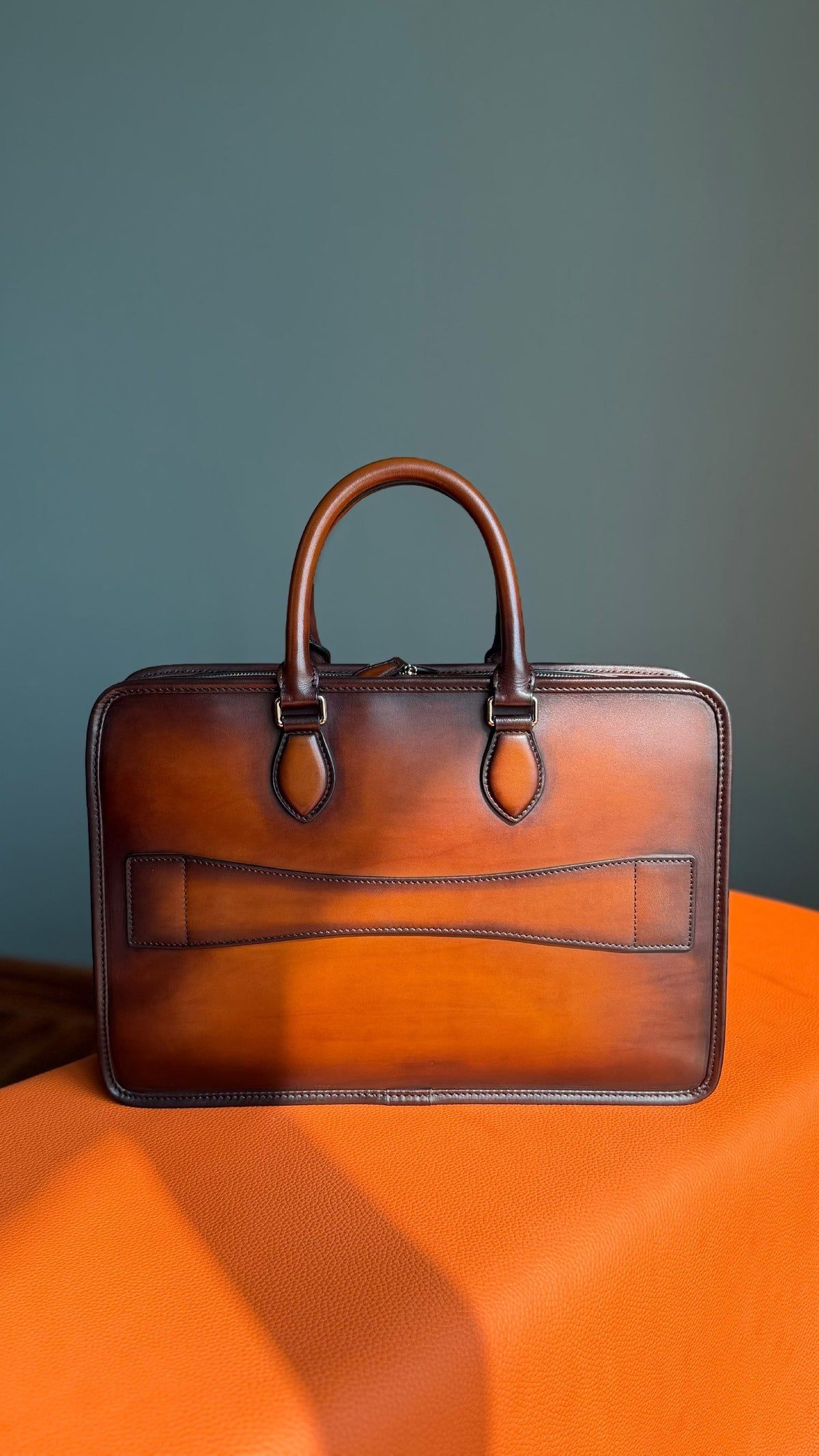 Berluti Center-Logo Briefcase - Brown