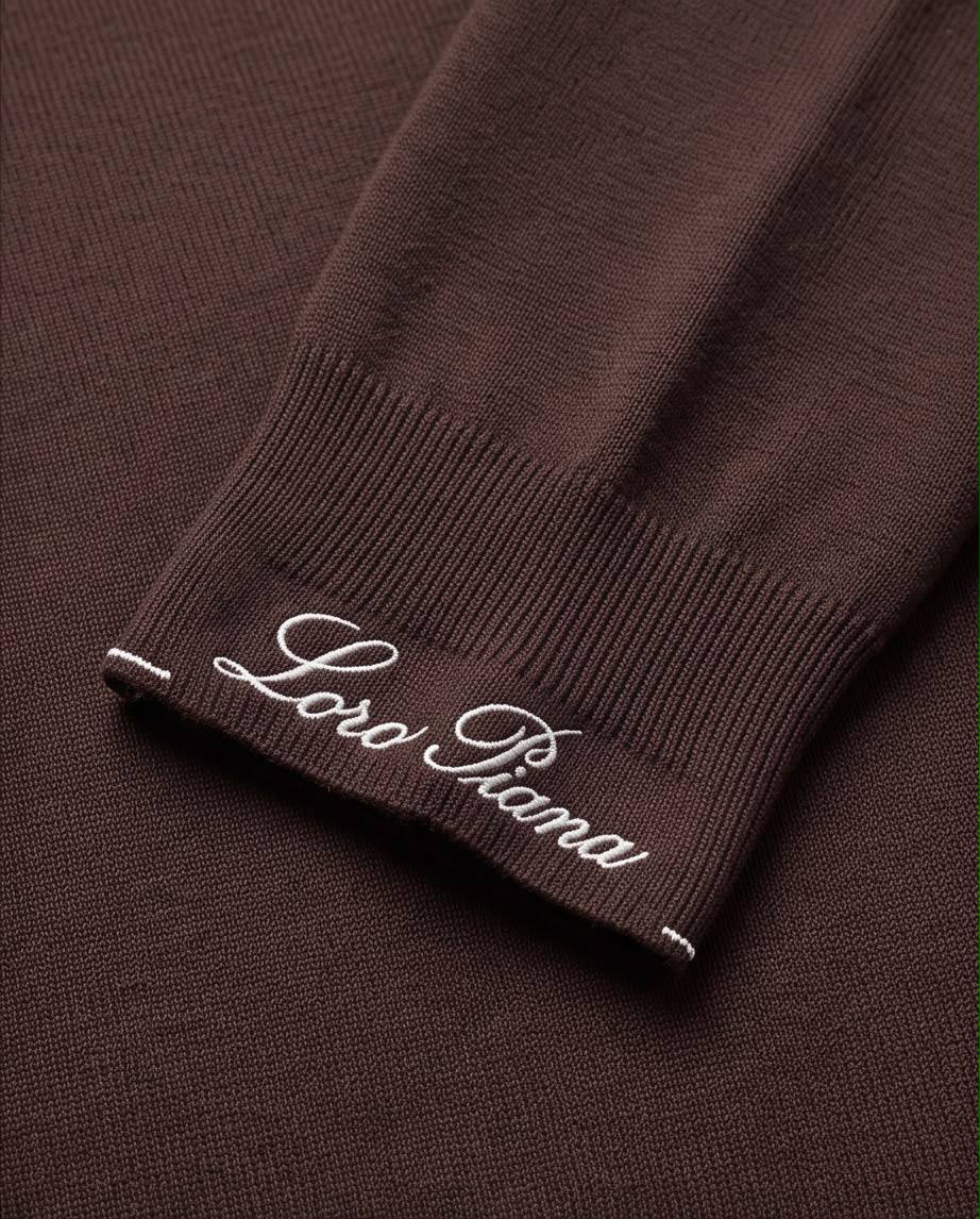 Loro Piana Polo Sweater - Dark Brown