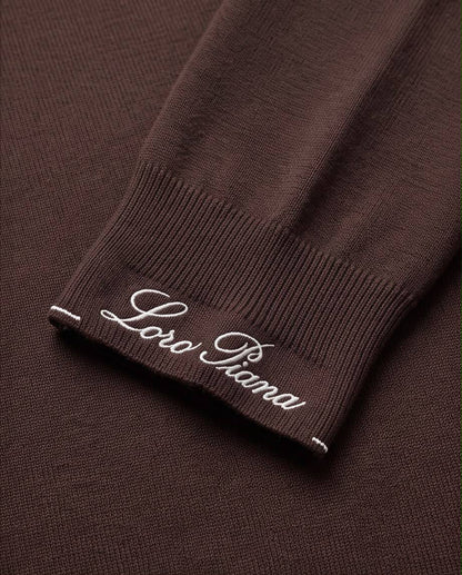Loro Piana Polo Sweater - Dark Brown