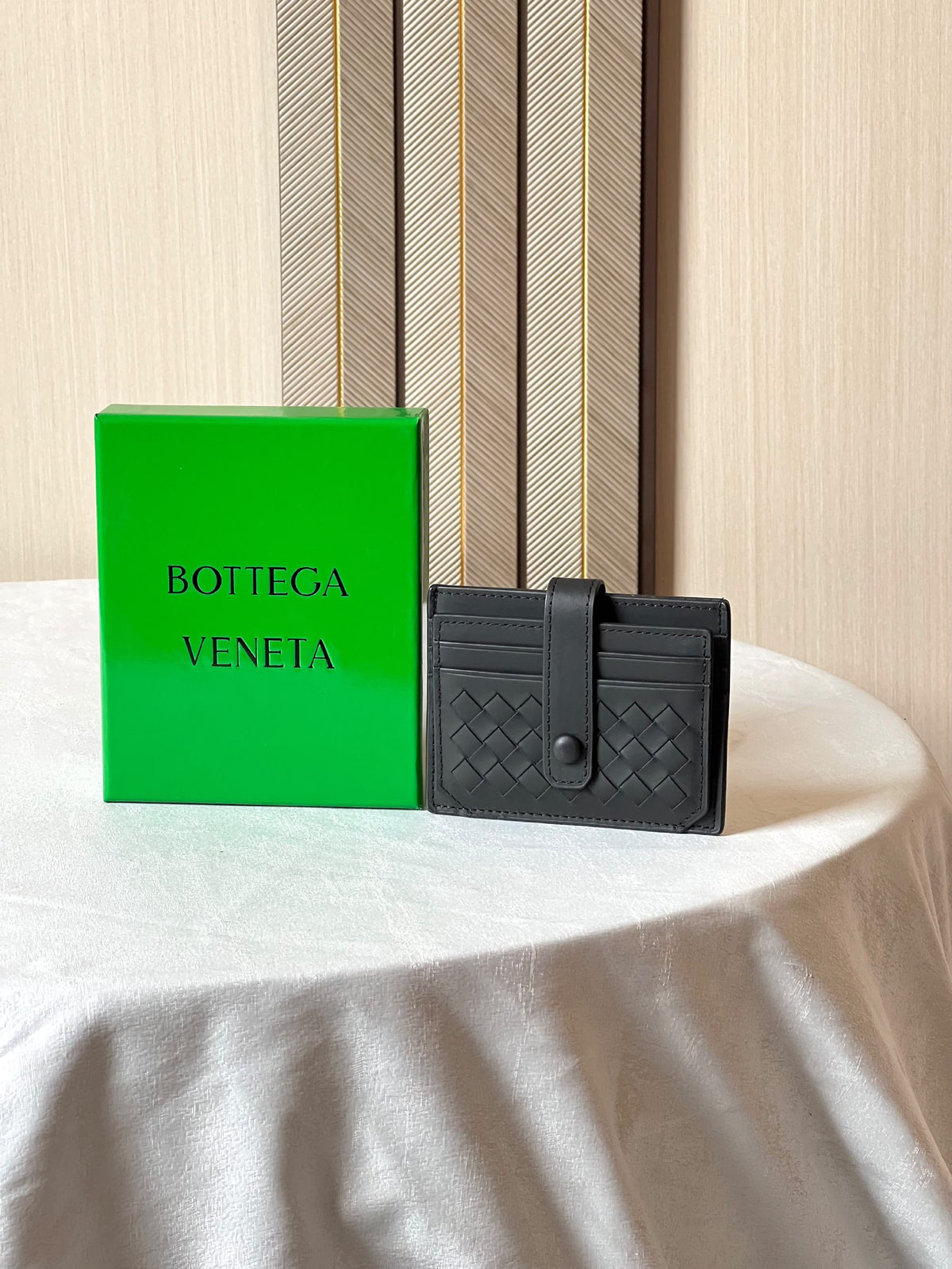 Bottega Veneta Strap Card Holder - Black