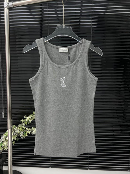YSL T-Shirt - Grey Monogram
