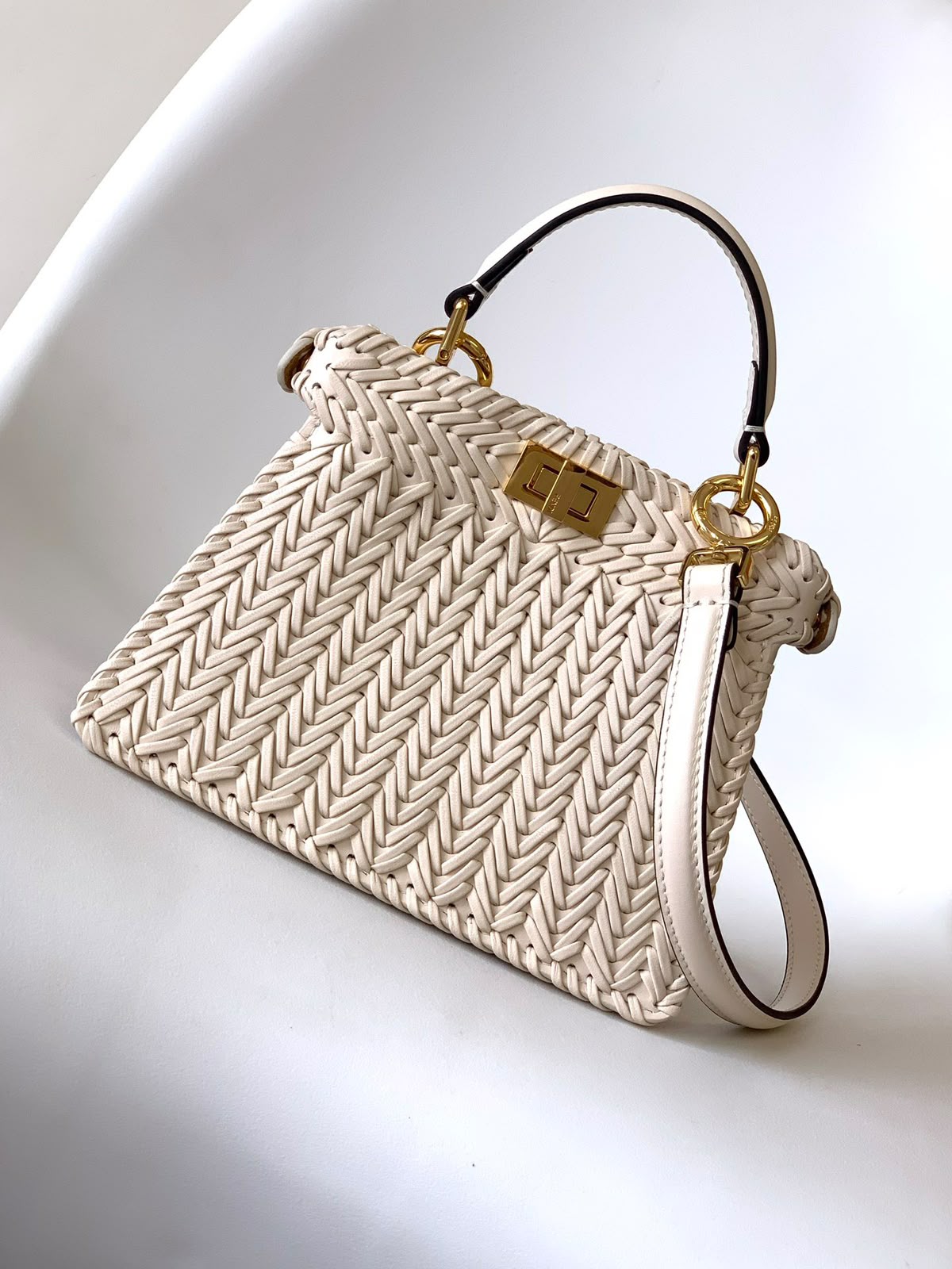Fendi Peekaboo Handbag - White