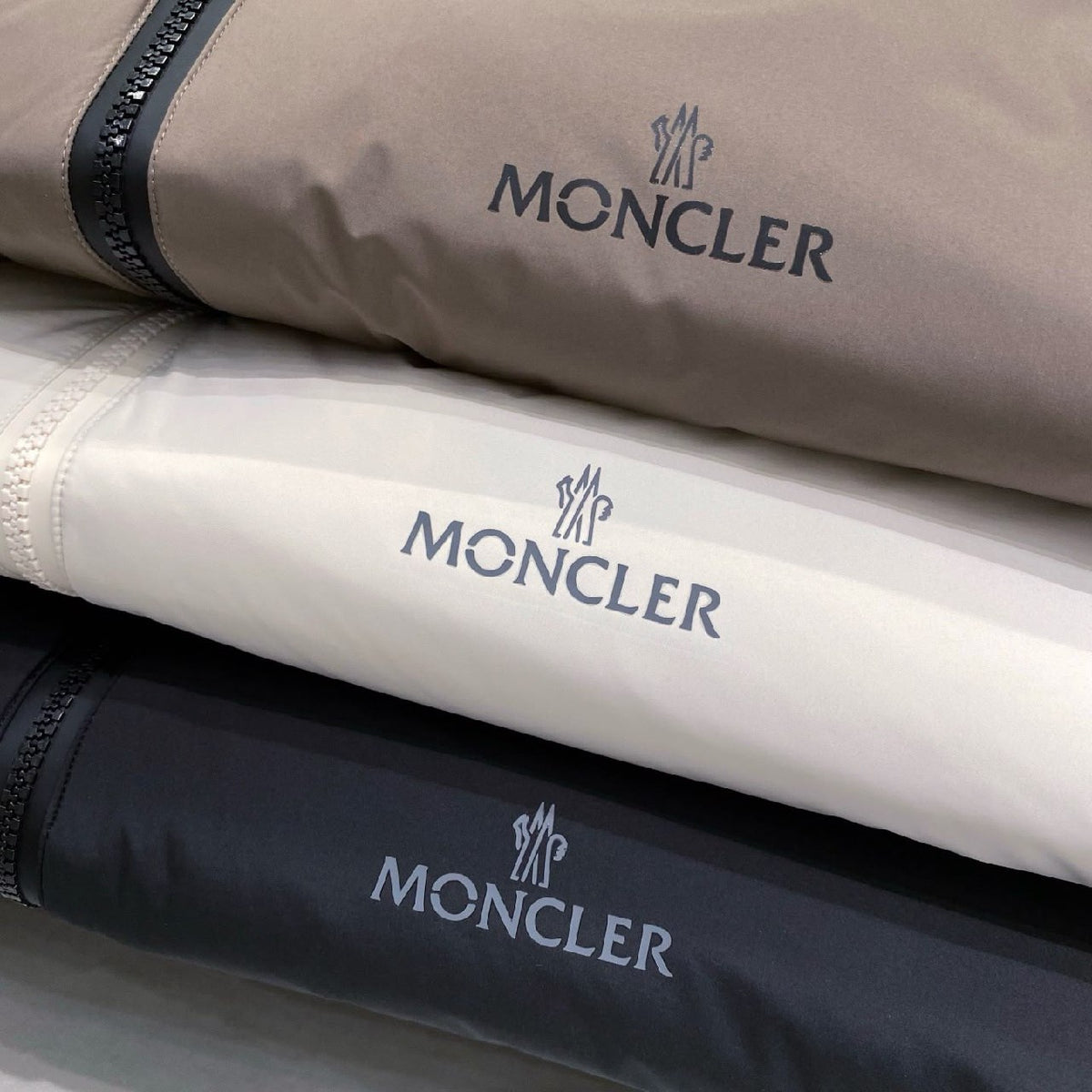 Moncler Hooded Jacket - Beige, White, Black