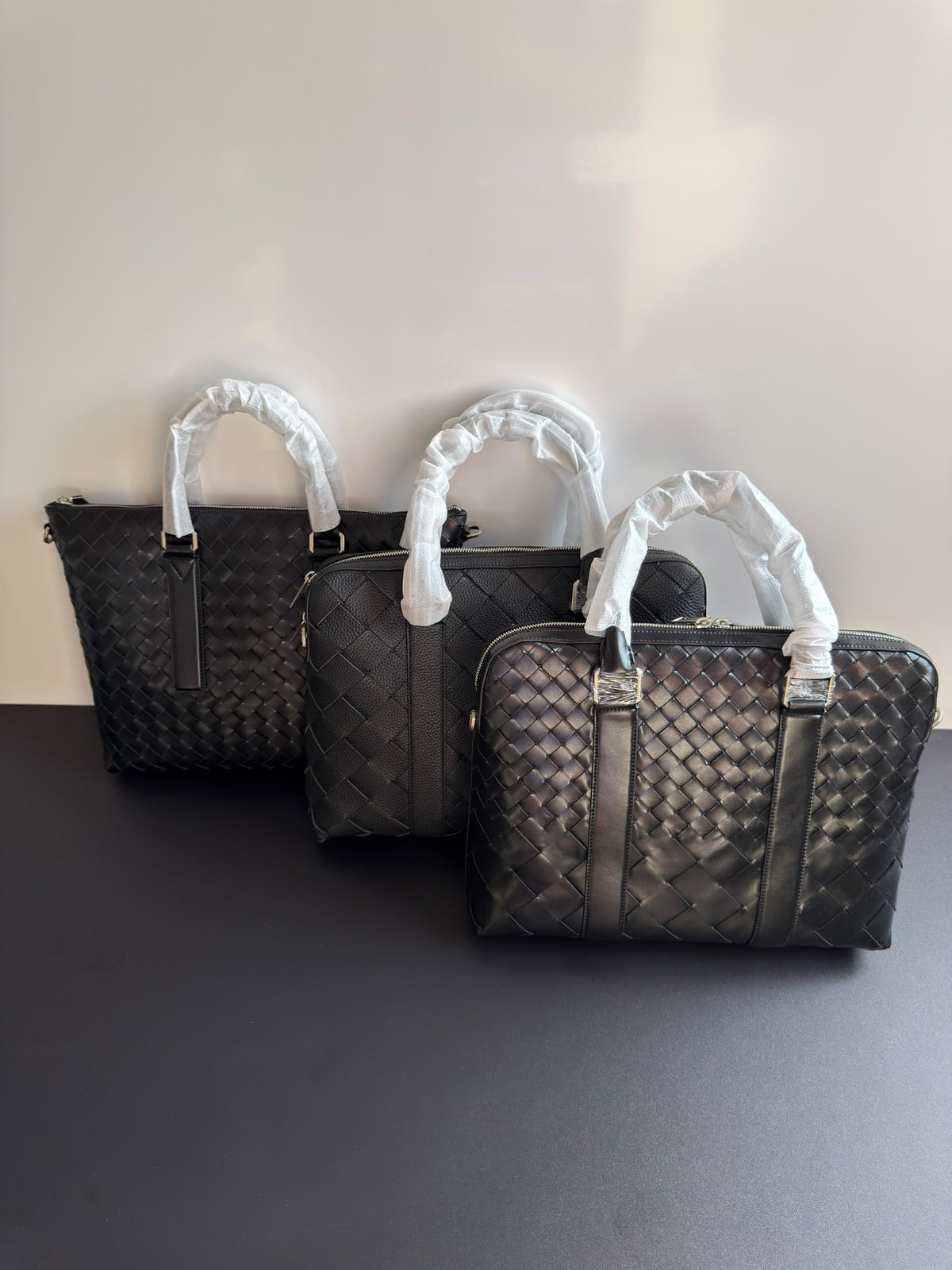Bottega Veneta Tote Bag Soft Intrecciato - Black