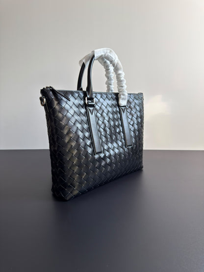 Bottega Veneta Tote Bag Soft Intrecciato - Black