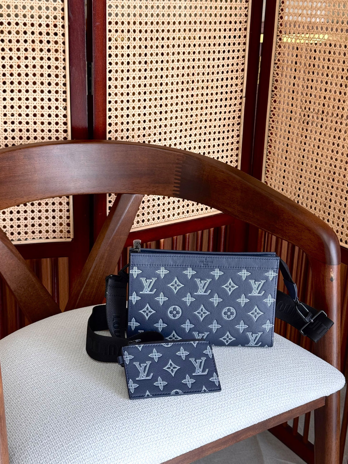 Louis Vuitton Crossbody Bag Outlined Monogram - Blue Monogram