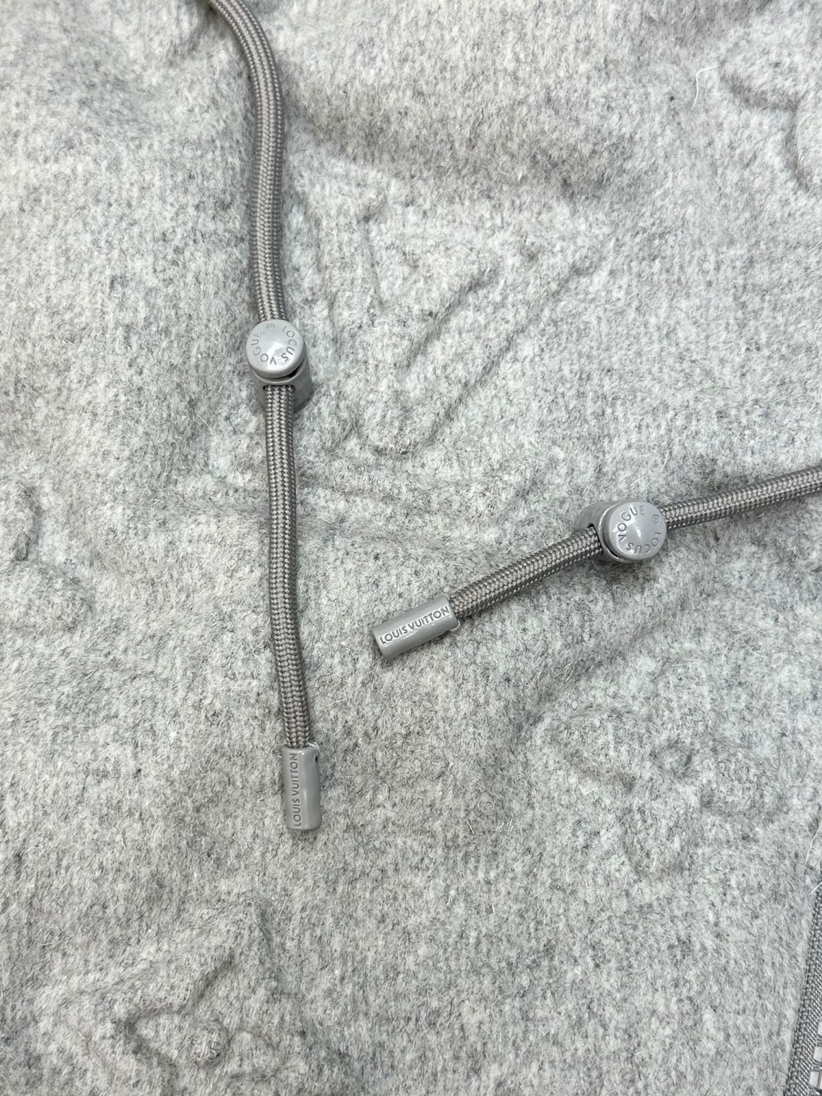 Louis Vuitton Hooded Puffer Jacket - Grey Embossed