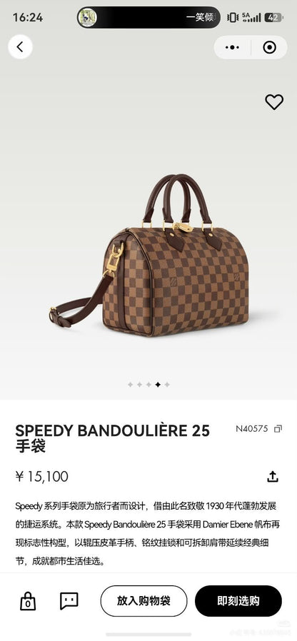 Louis Vuitton Speedy Handbag - Brown