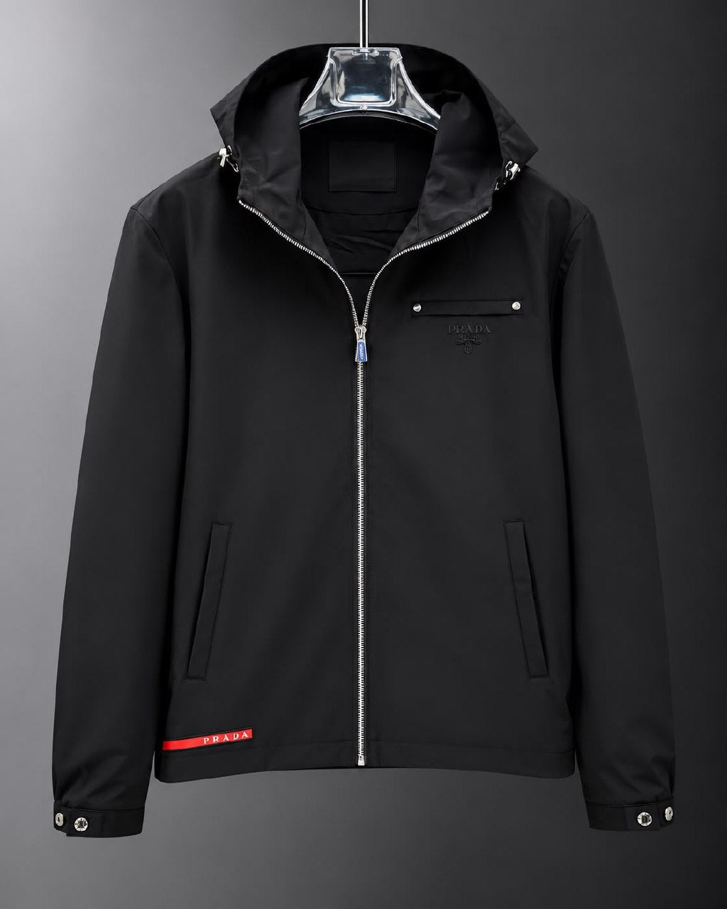 Prada Pocket Hooded Jacket - Black