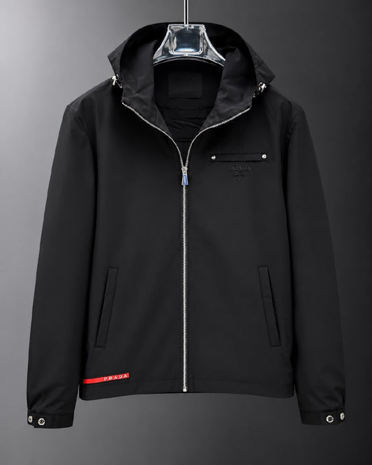 Prada Pocket Hooded Jacket - Black