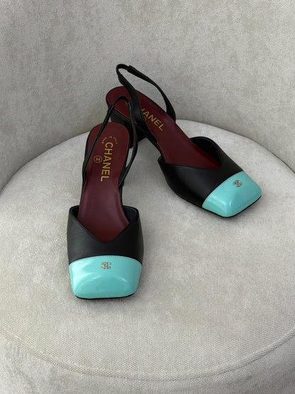 Chanel Heels - Black & Blue