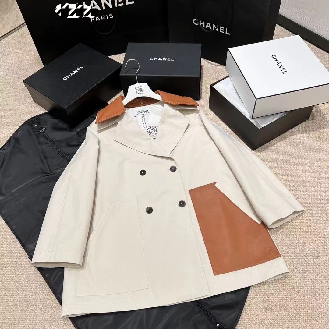 Loewe Jacket Double-Breasted - White