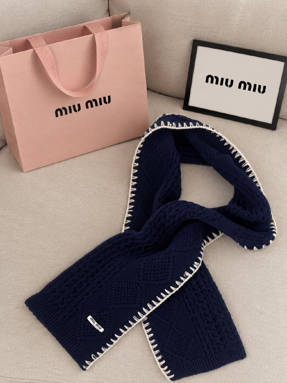 Miu Miu Shawl - Navy