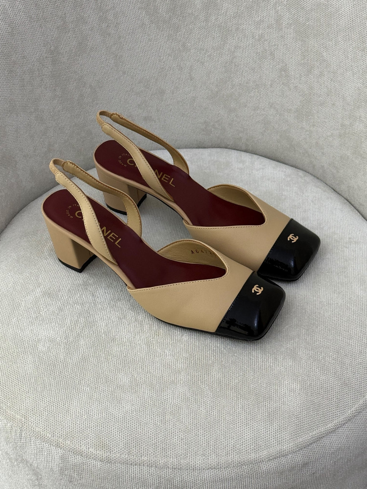 Chanel Heels - Beige & Black