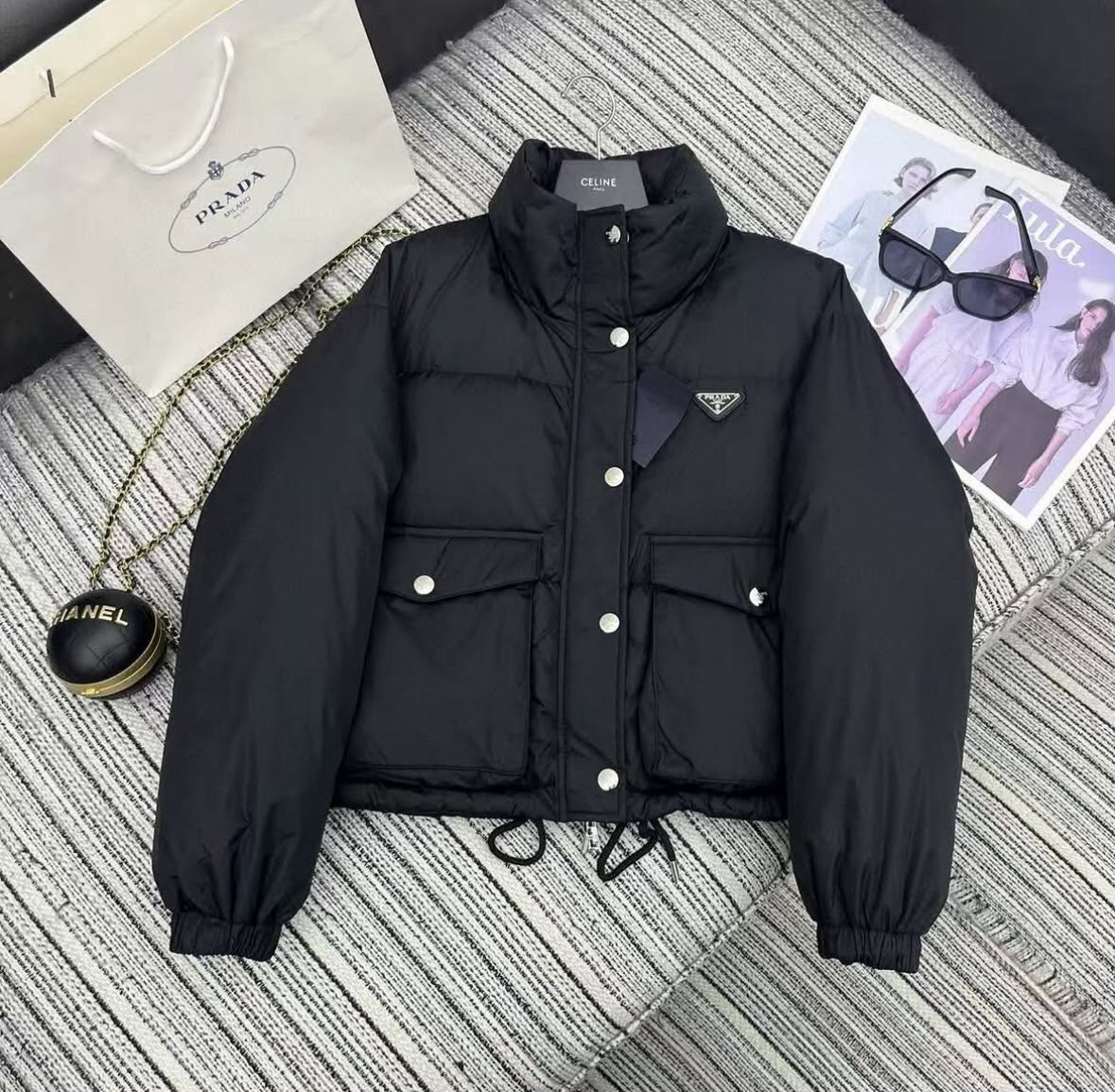Prada Puffer Jacket - Black