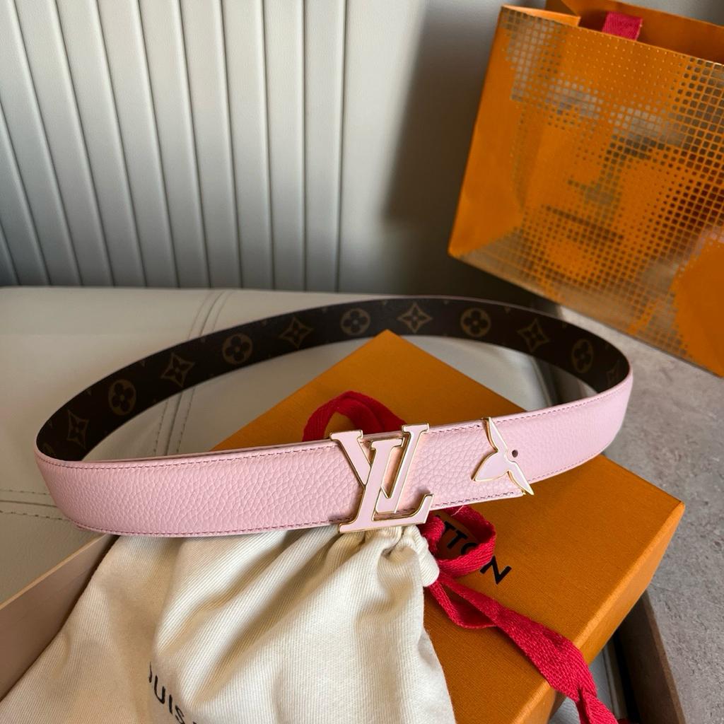 Louis Vuitton Initial Buckle Belt - Pink Monogram