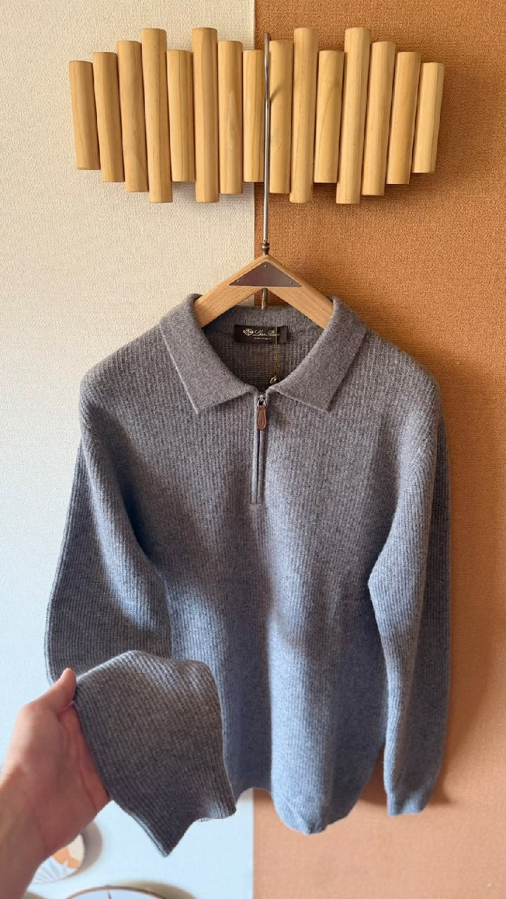 Loro Piana Polo Sweater - Grey