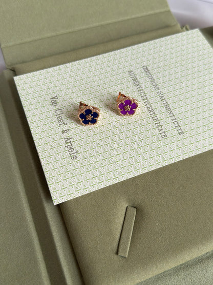 Van Cleef & Arpels Clover Stud Earrings - Multi