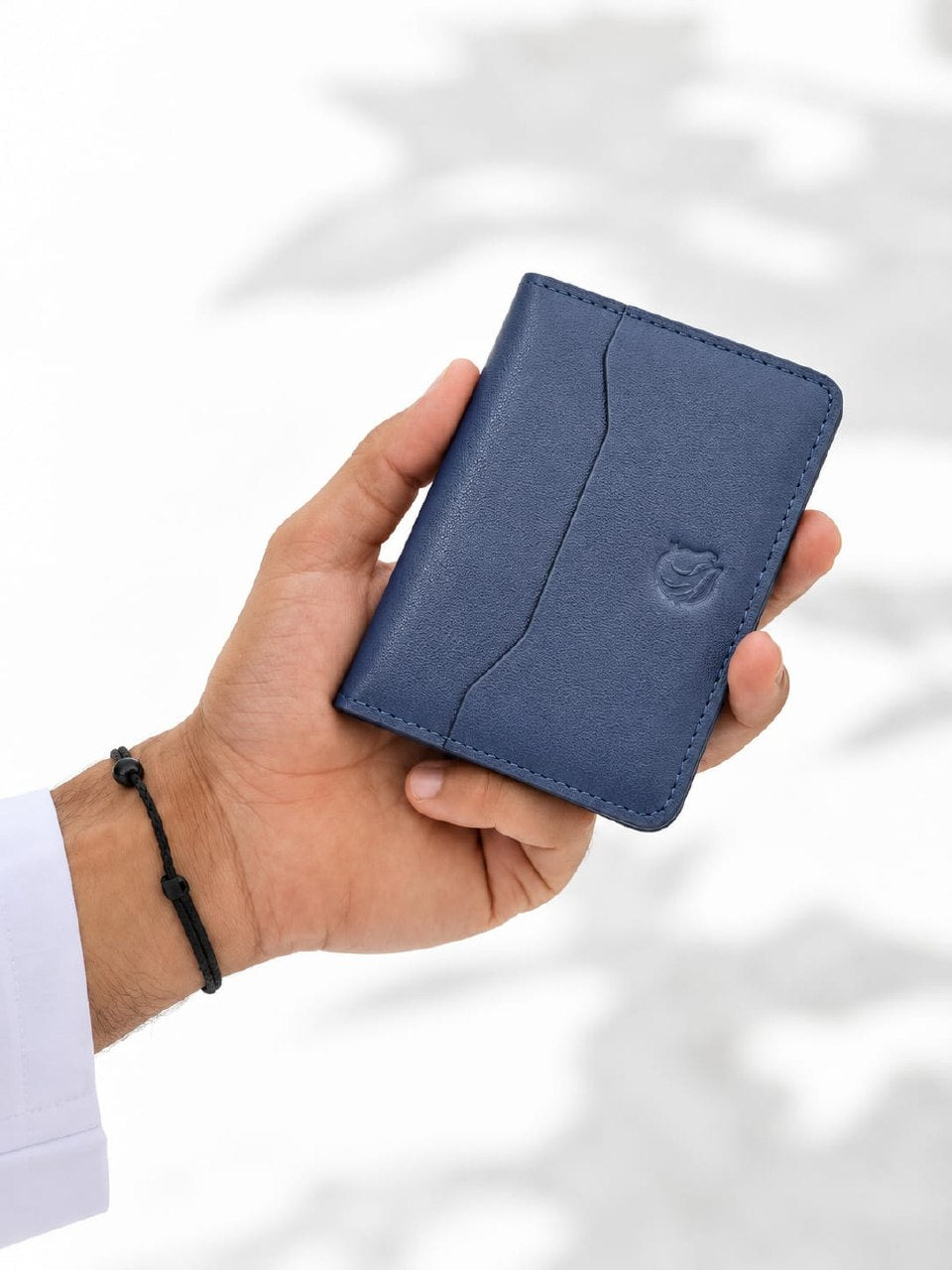 Louis Hilano Card Holder - Navy Embossed