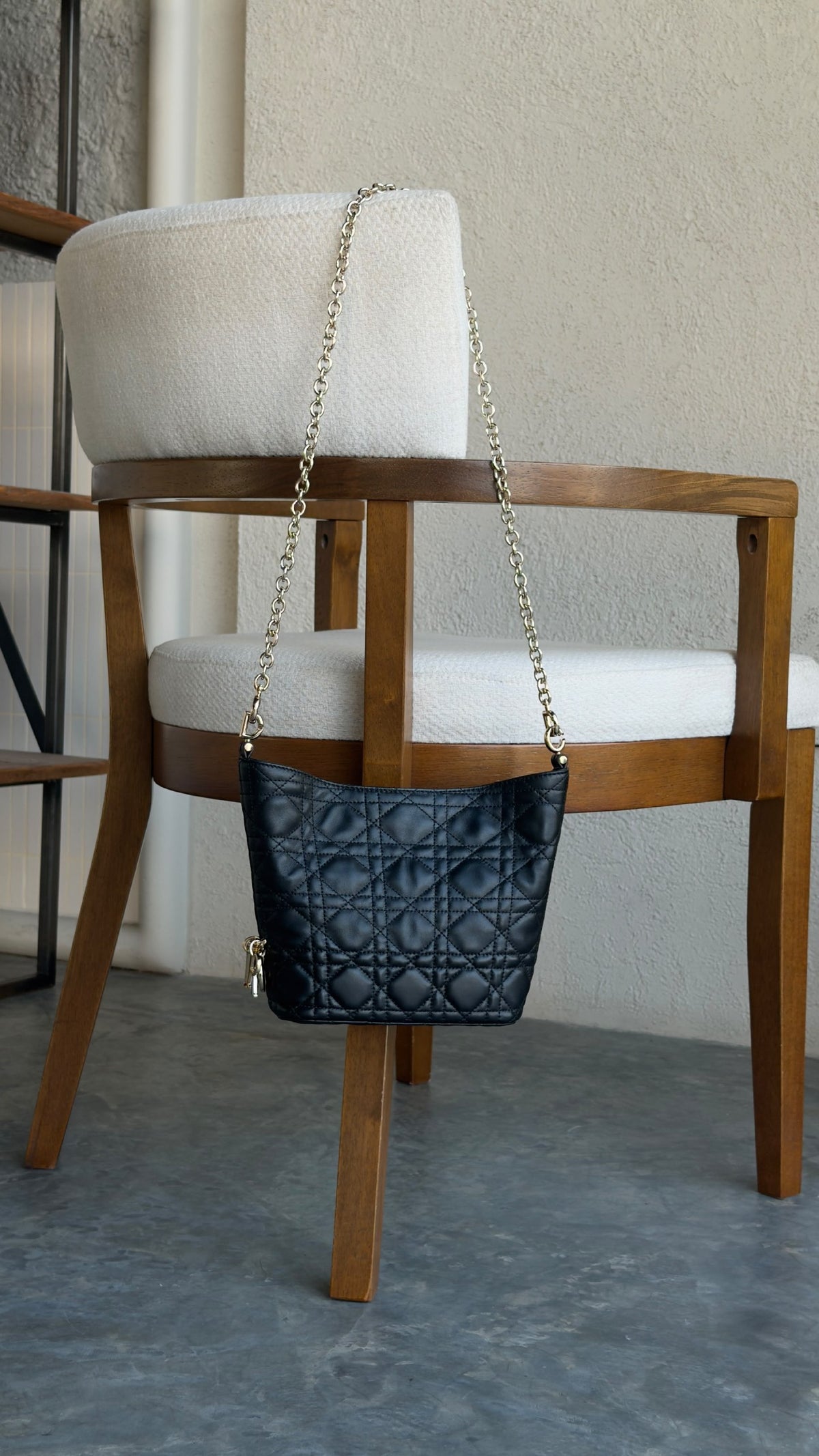 Dior Bucket Shoulder Bag - Black
