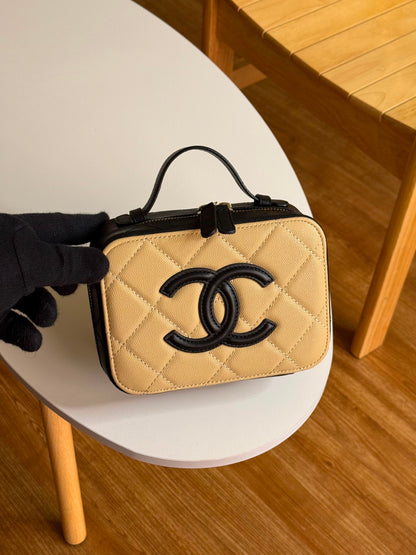 Chanel Panel-Front Crossbody Bag - Beige