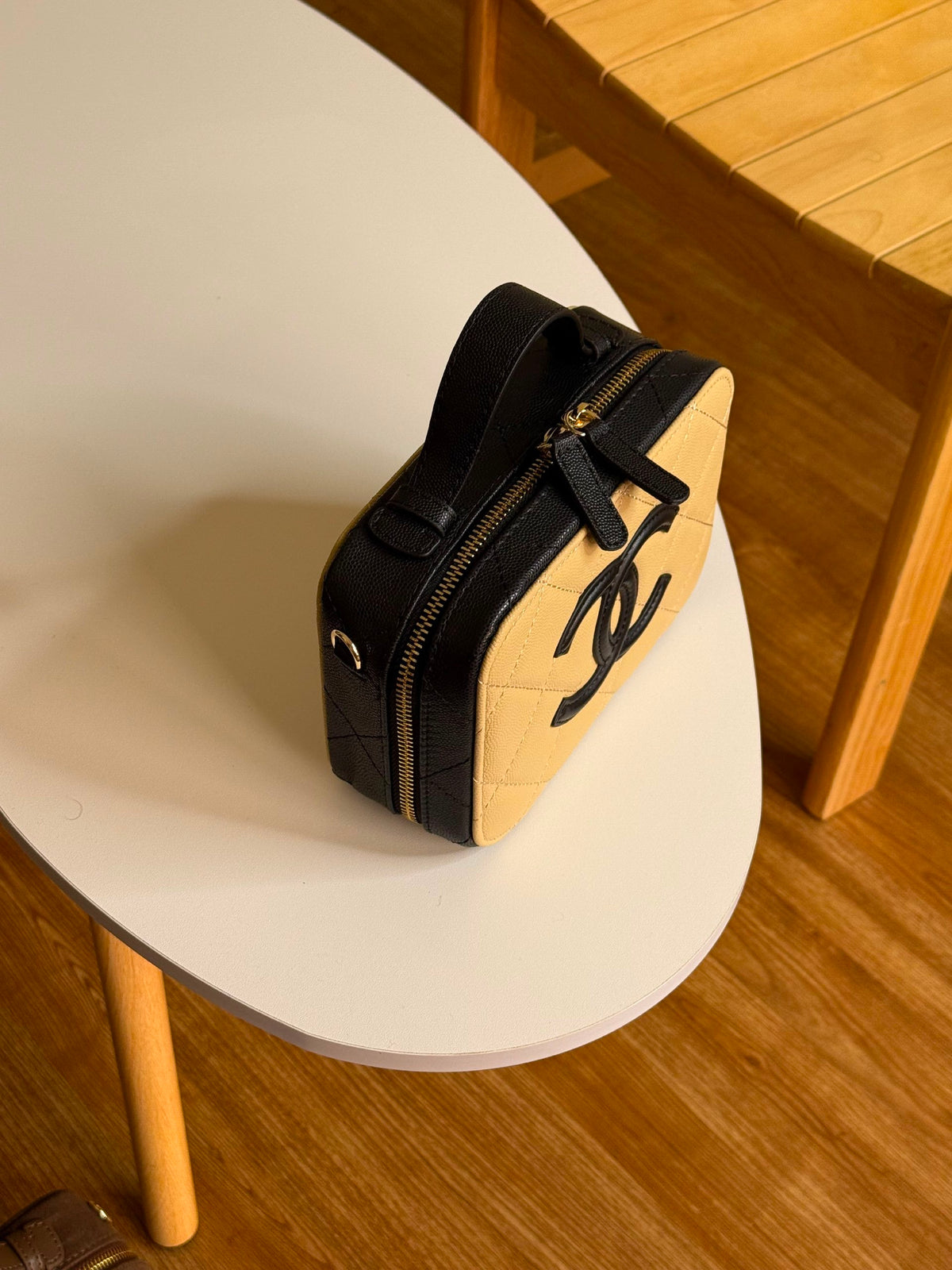 Chanel Panel-Front Crossbody Bag - Beige