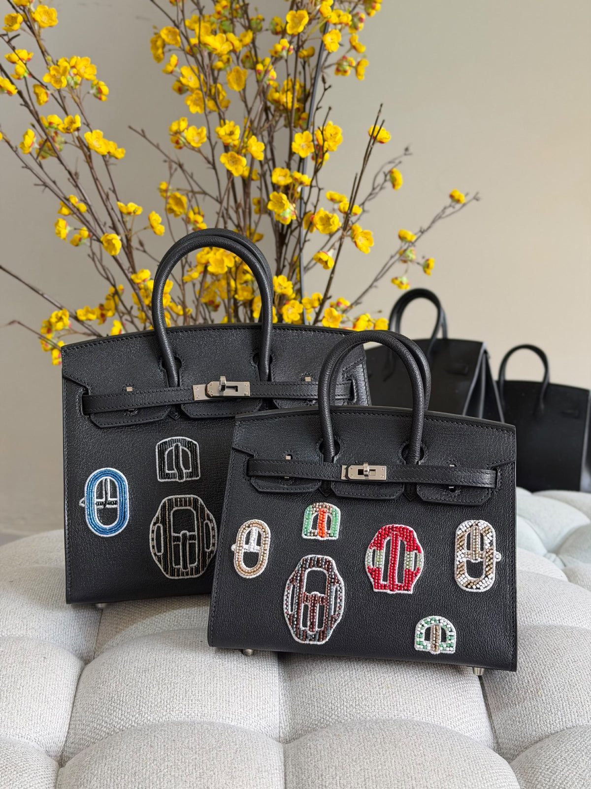 Hermès Handbag Embroidered Patch - Black, Black Multi