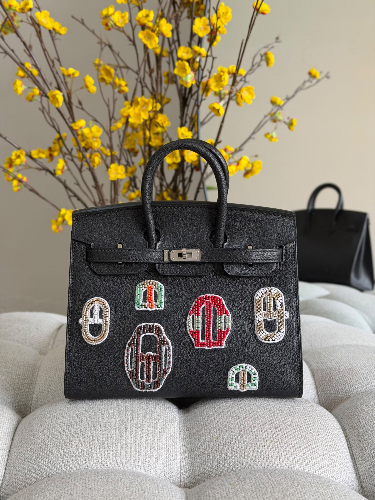 Hermès Handbag Embroidered Patch - Black, Black Multi