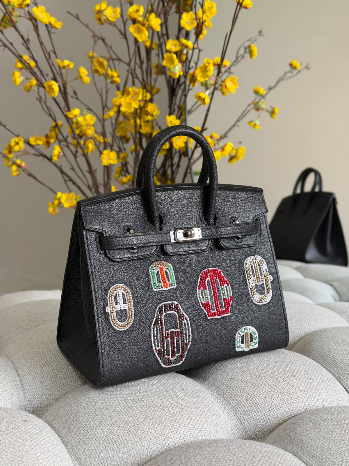Hermès Handbag Embroidered Patch - Black, Black Multi