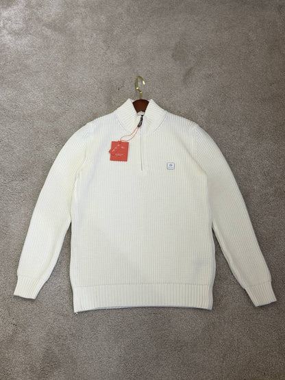 Loro Piana Quarter-Zip Sweater - White, Black