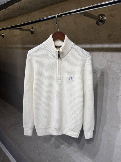 Loro Piana Quarter-Zip Sweater - White, Black