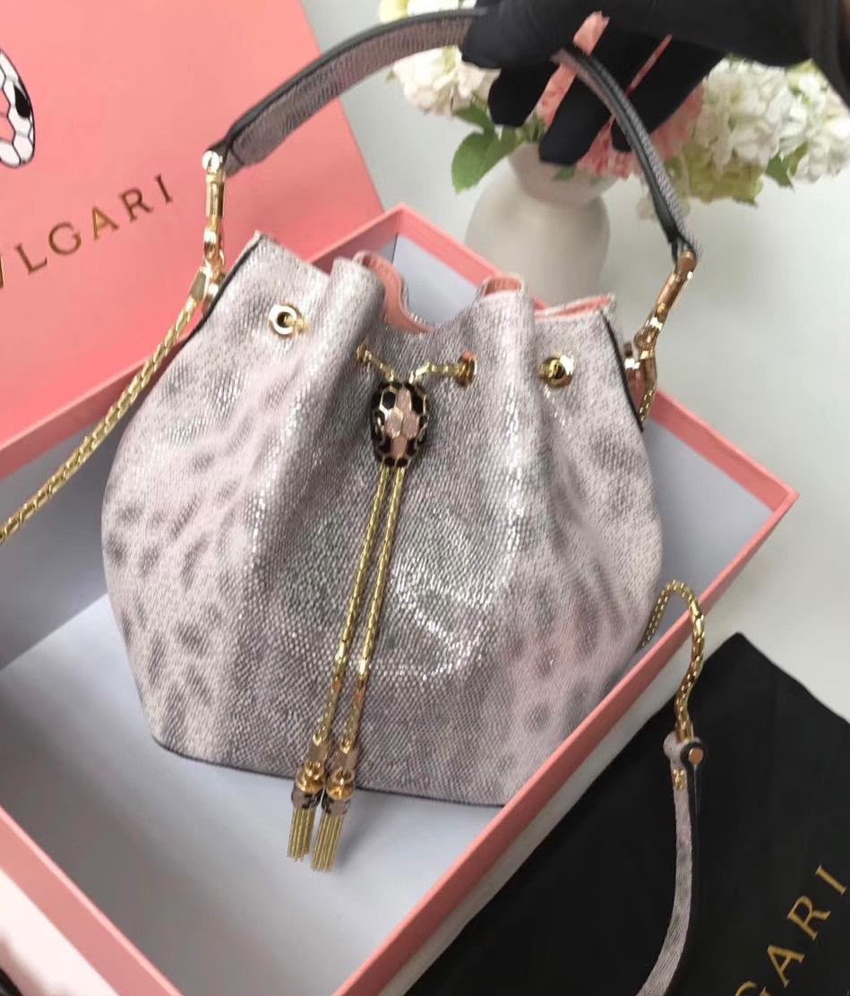 Bulgari Bucket Shoulder Bag - Silver