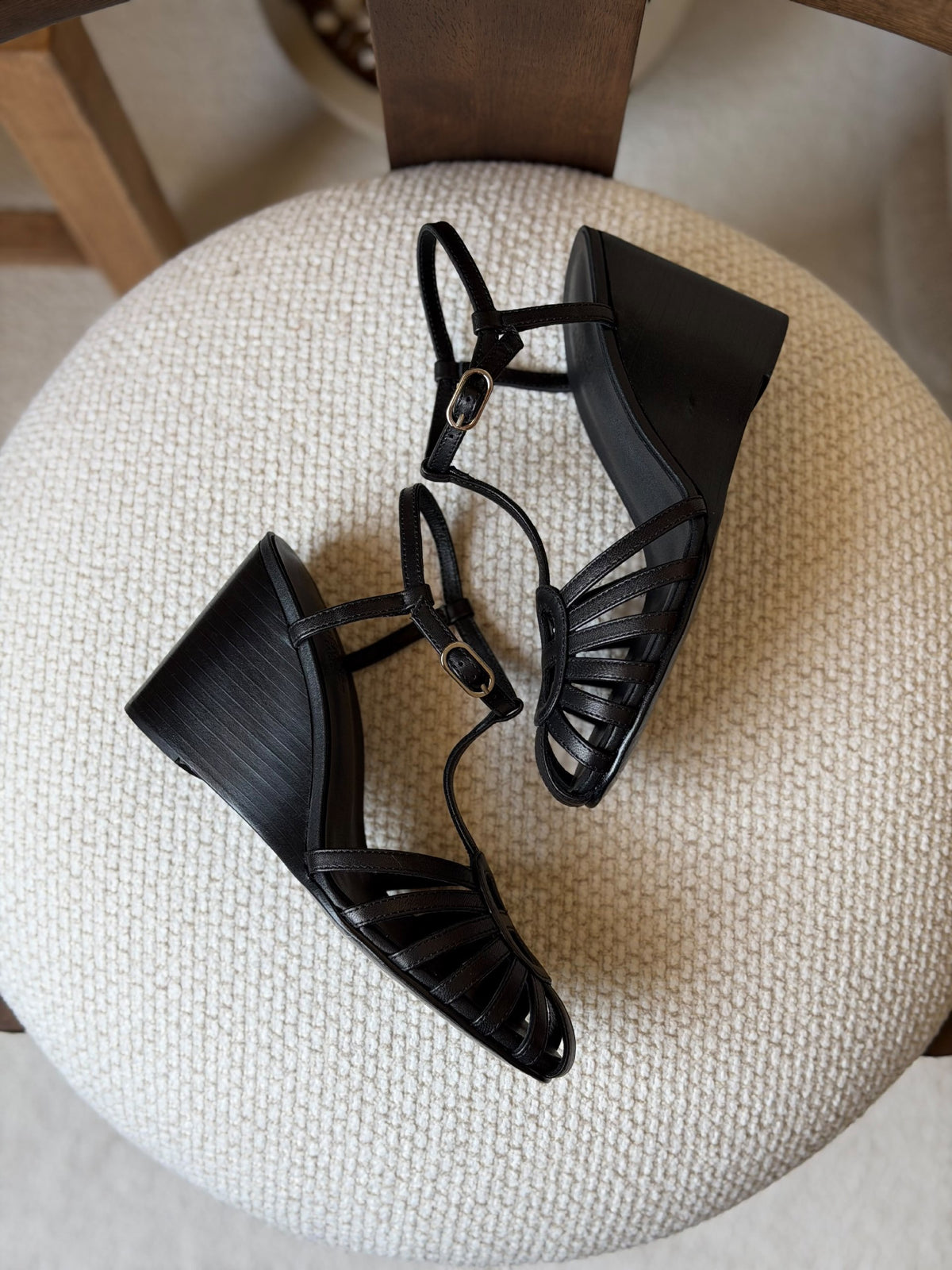 Hermes Cage Strap Heels - Black