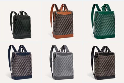 Goyard Zip-Top Backpack - Black, Green, Grey, Navy, Brown