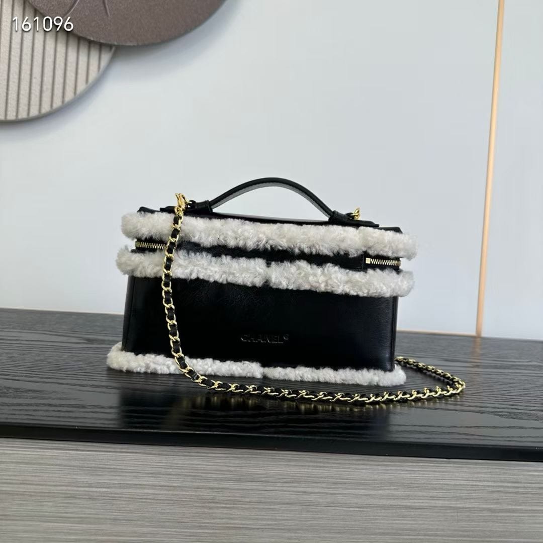 Chanel Box-Shape Handbag - Black