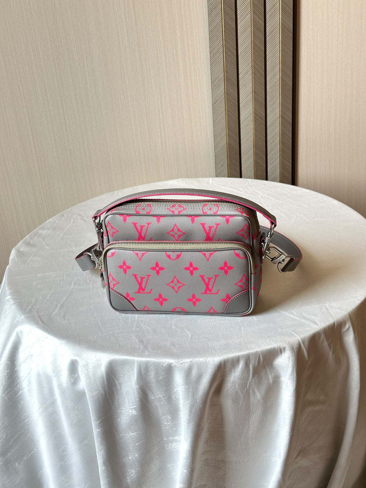 Louis Vuitton Messenger Bag - Grey & Pink