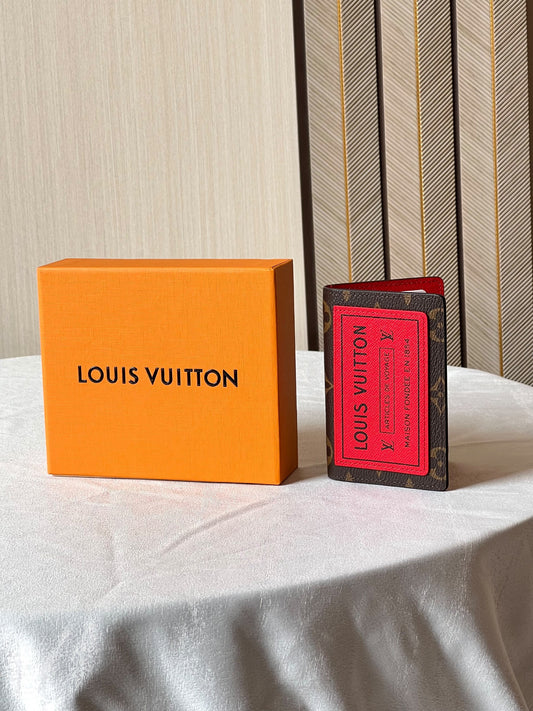 Louis Vuitton Card Holder Front Label - Brown Monogram