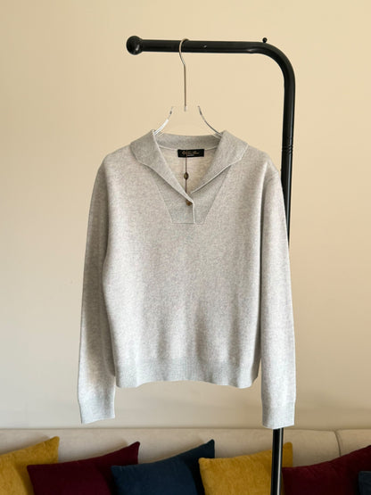 Loro Piana Polo Sweater - Grey, Pink, Beige