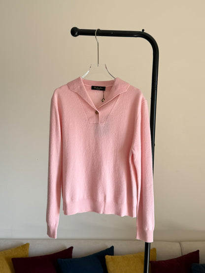 Loro Piana Polo Sweater - Grey, Pink, Beige