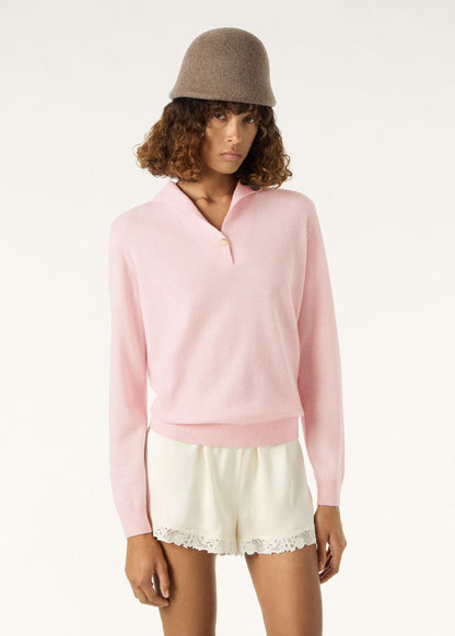 Loro Piana Polo Sweater - Grey, Pink, Beige