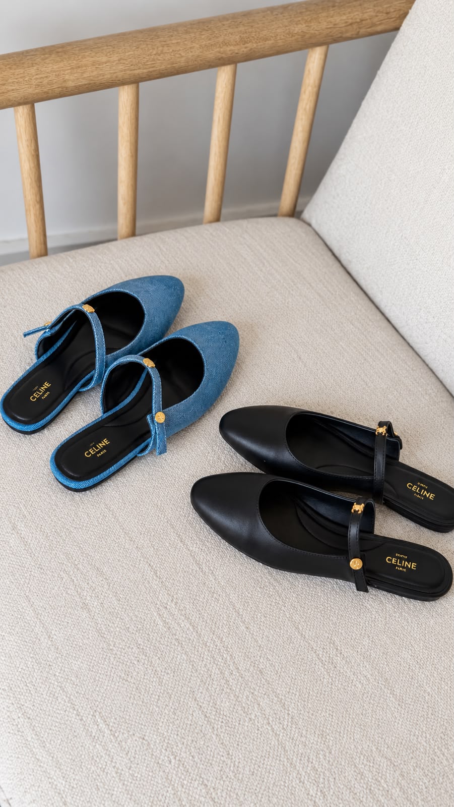 Celine Slippers - Black